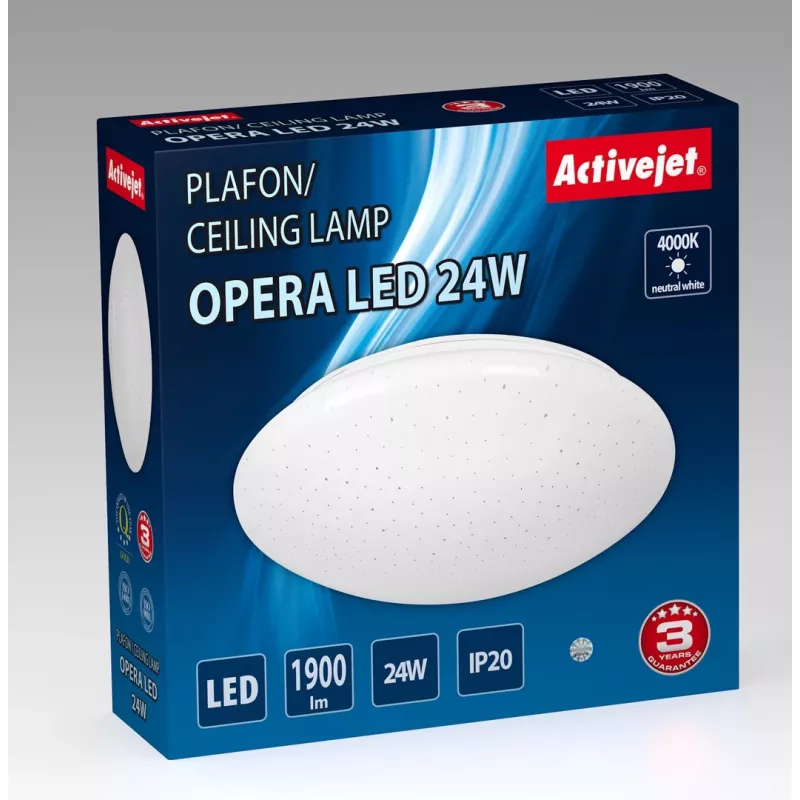 Modernā LED griestu plafona Activejet OPERA LED 24W