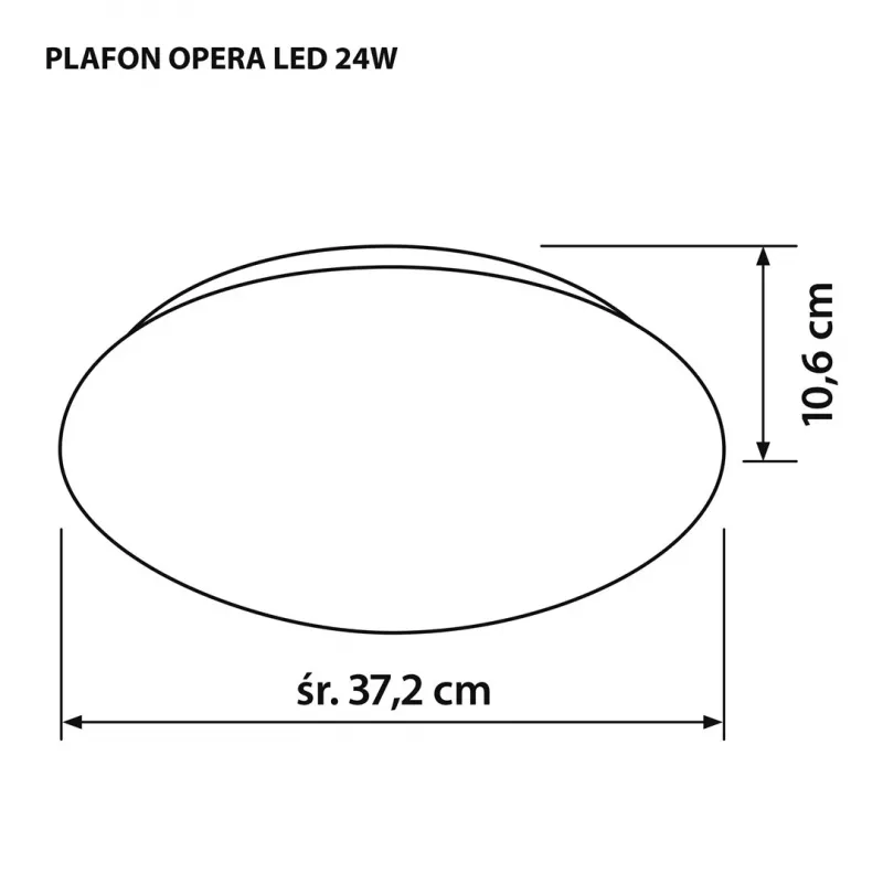 Modernā LED griestu plafona Activejet OPERA LED 24W