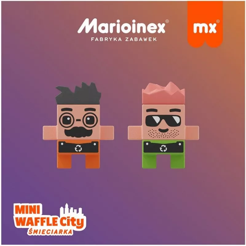 Marioinex Mini Waffle City atkritumu mašīnas būvkluči, 148 gab. (903131)