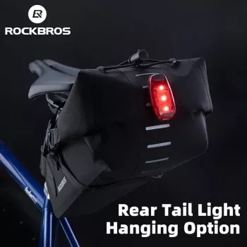 Rockbros 30130061001 3 L melna ūdensnecaurlaidīga velosipēda seglu soma