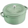 Staub apaļš čuguna katls 5,2 L, piparmētru krāsa - La Cocotte 26 cm