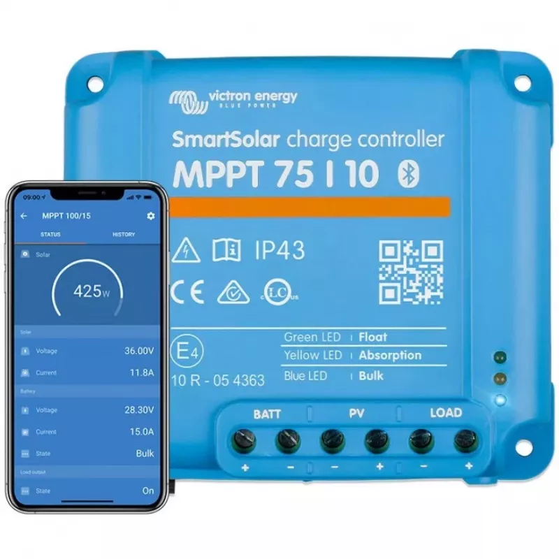 Victron Energy SmartSolar MPPT 75/10 Saules lādētājs 75V 10A