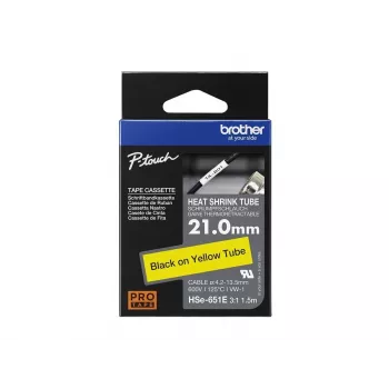 Printera lente Brother HSE-651E Melna 2,1 cm x 1,5 m