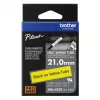 Brother HSe-651E termokembris, 21 mm x 1,5 m, melns uz dzeltena