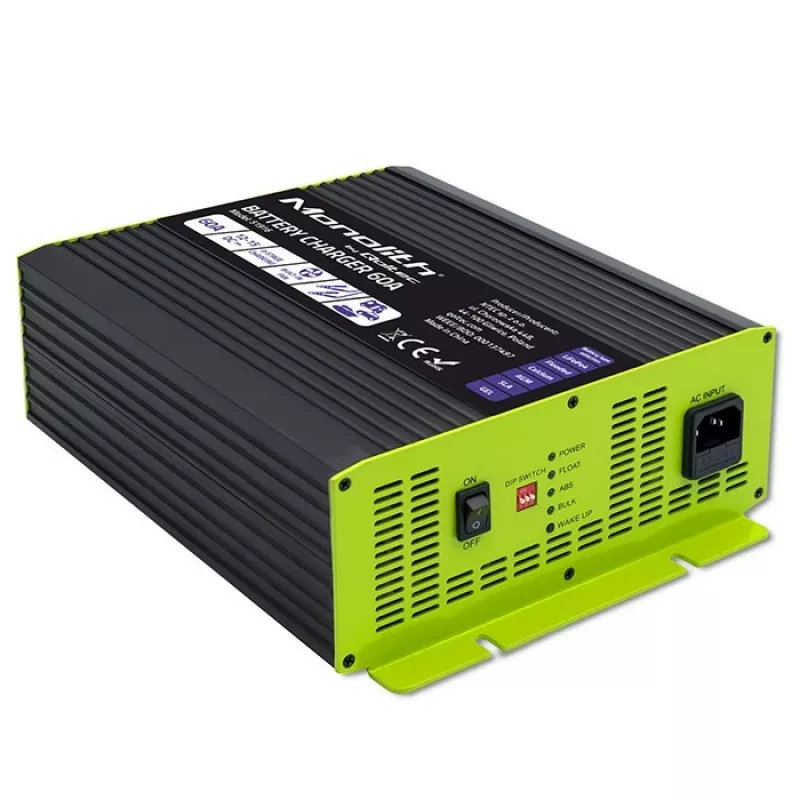 Bateriju lādētājs QOLTEC 51916 60A 12V LiFePO4, AGM, GEL, SLA akumulatoriem