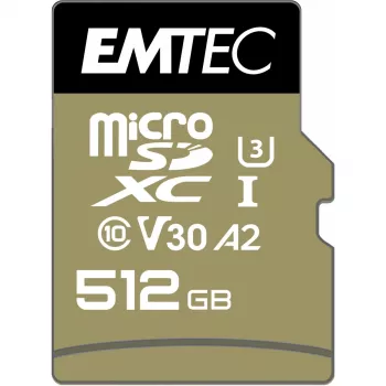 Atmiņas karte Emtec 512GB MicroSDXC UHS-I ECMSDMG512XC10SP
