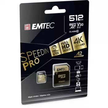 Atmiņas karte Emtec 512GB MicroSDXC UHS-I ECMSDMG512XC10SP