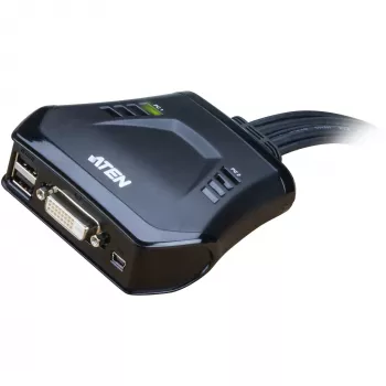 Aten 2-Port USB DVI KVM slēdzis ar tālvadības pogu