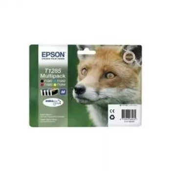 Epson oriģinālā tintes kasetne C13T12854012 T1285 Melna Ciāna Fuksīna Dzeltena 4-paka