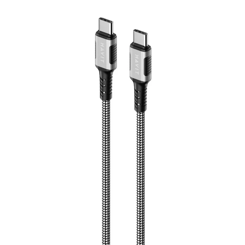 Havit CB6297 Magnētiskais kabelis USB Type C uz USB Type C 1m Melns