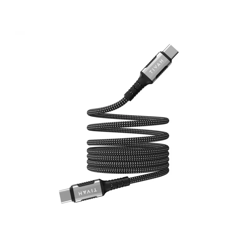 Havit CB6297 Magnētiskais kabelis USB Type C uz USB Type C 1m Melns