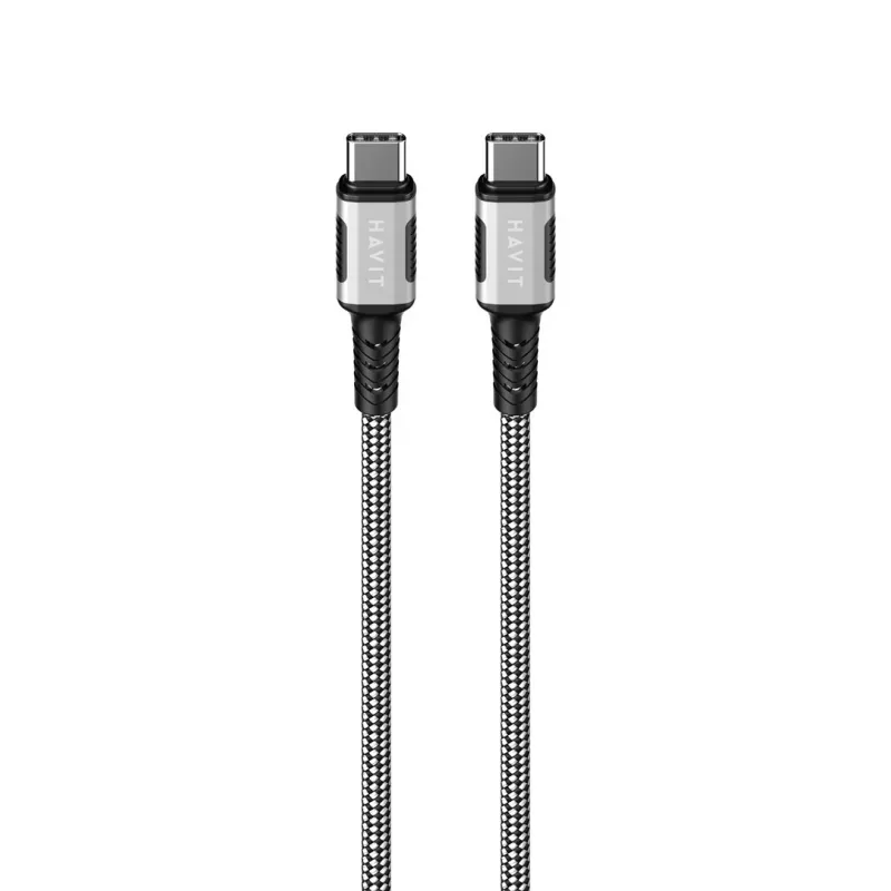 Havit CB6297 Magnētiskais kabelis USB Type C uz USB Type C 1m Melns