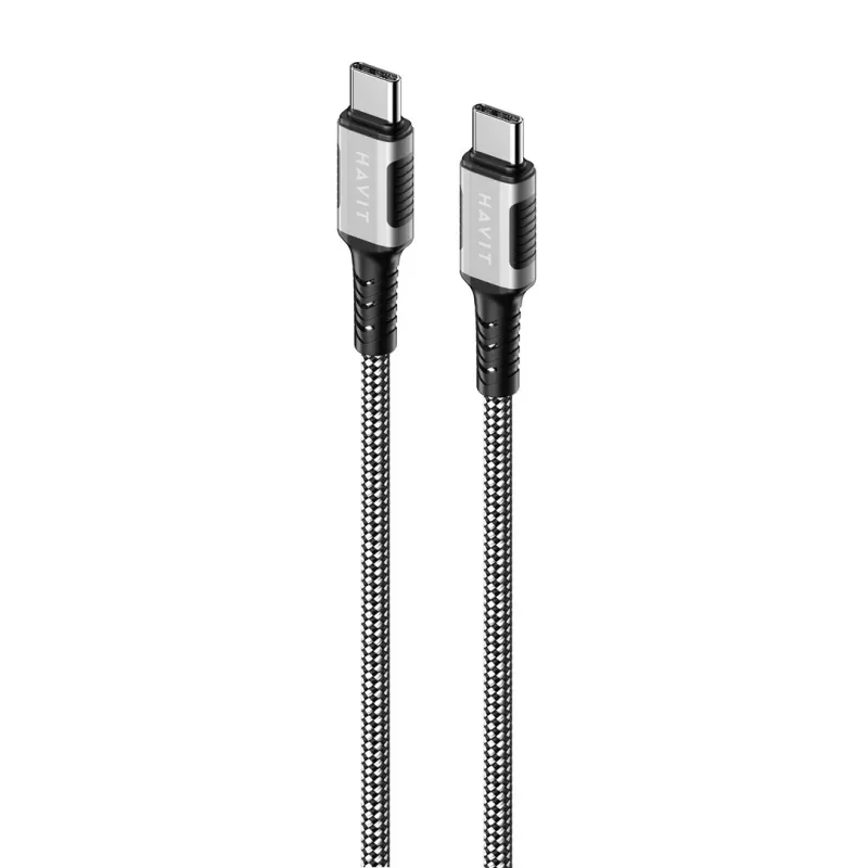 Havit CB6297 Magnētiskais kabelis USB Type C uz USB Type C 1m Melns