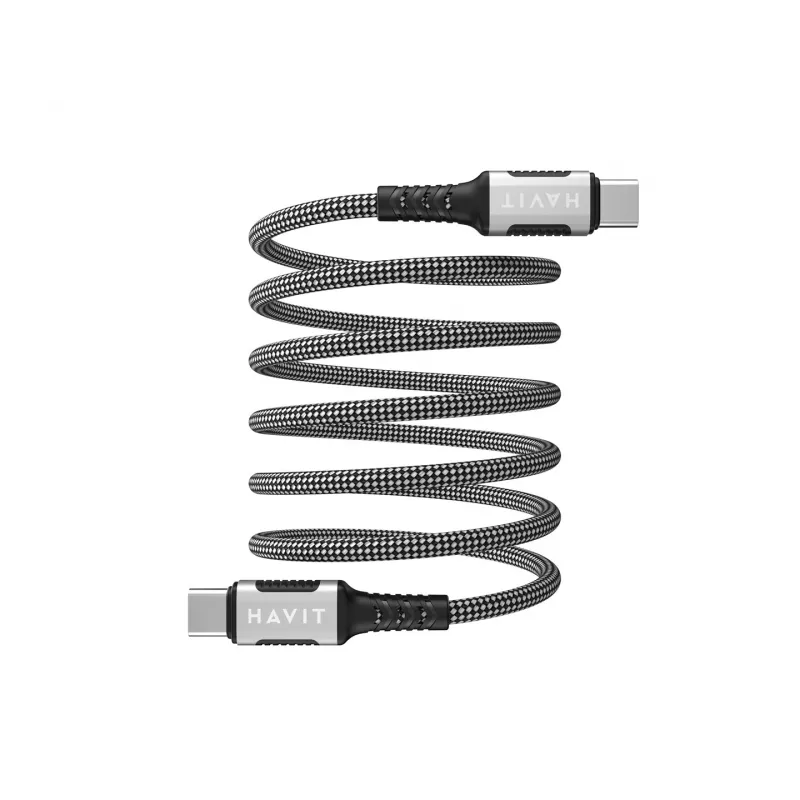 Havit CB6297 Magnētiskais kabelis USB Type C uz USB Type C 1m Melns