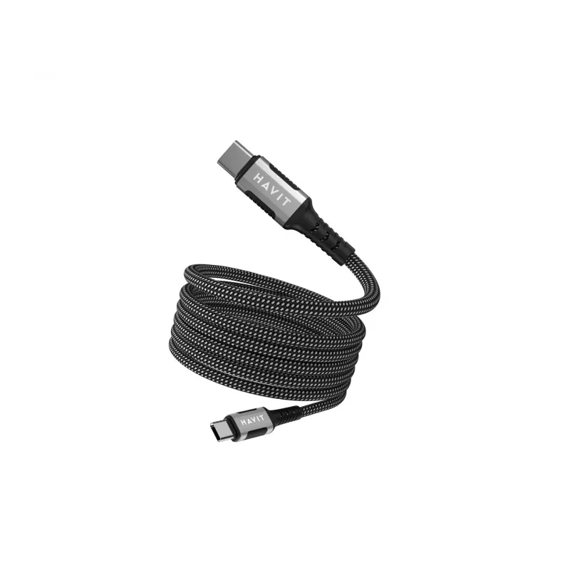 Havit CB6297 Magnētiskais kabelis USB Type C uz USB Type C 1m Melns