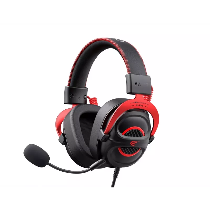 Austiņas Havit H2002E Pro vadu gaming melnas sarkanas