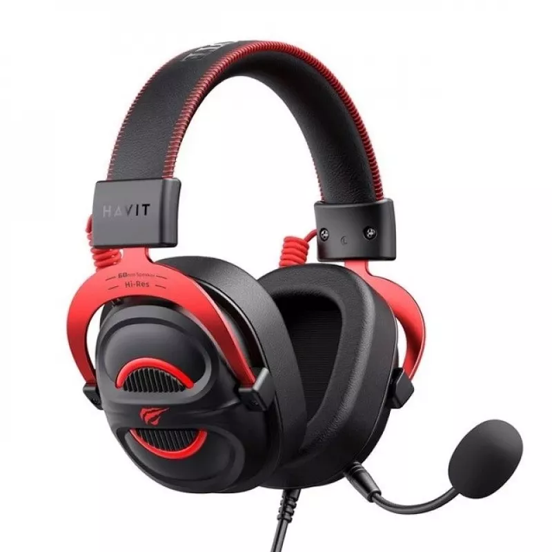 Austiņas Havit H2002E Pro vadu gaming melnas sarkanas