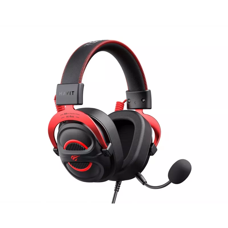 Austiņas Havit H2002E Pro vadu gaming melnas sarkanas
