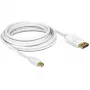 DeLOCK 83483 Mini DisplayPort — DisplayPort kabelis 3 m Balts