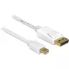 DeLOCK 83483 Mini DisplayPort — DisplayPort kabelis 3 m Balts