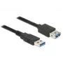 USB pagarinātāja kabelis DeLOCK 85056 USB 3.2 Gen 1 2m Melns