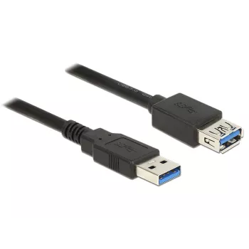 USB pagarinātāja kabelis DeLOCK 85056 USB 3.2 Gen 1 2m Melns