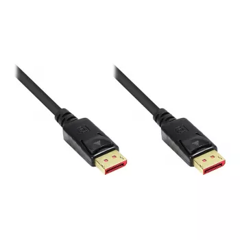 Savienojuma kabelis DisplayPort 1.4, 8K / UHD-2 @60Hz, apzeltīti kontakti, CU, melns, 2m, Good Connections® (4814-020S)