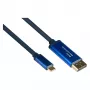 Alcasa 4812-CSF015B 1.5m Adaptera kabelis USB-C – DisplayPort, 1,5 m, tēviņš–tēviņš