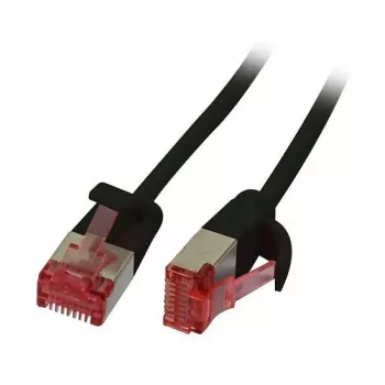 Patch kabelis RJ45 - CAT6 250MHz - 0,5m melns - U/FTP - tievs apaļš d 3,6mm - Synergy 21