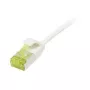 Patch vads RJ45, CAT6A 500MHz, 5m, Balts, U/FTP, plāns apaļš d=3,8mm, TPE/LSZH (Superflex), AWG32, ar Cat.7 izejas kabeli, Synergy 21 (S217327V3)