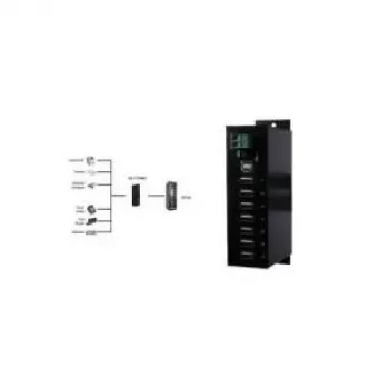 USB centrmezgls EXSYS 7-portu 480 Mbit/s Melns