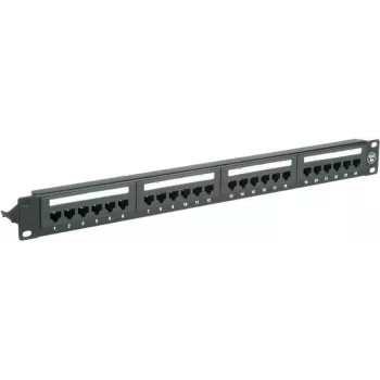 Patch Panel - Montējams statīvā - CAT 6a - UTP - RJ-45 X 24 - Melns - 48,3 cm (1U)