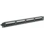 Patch Panel - Montējams statīvā - CAT 6a - UTP - RJ-45 X 24 - Melns - 48,3 cm (1U)
