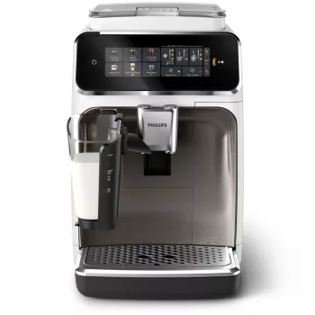 Kafijas automāts Philips EP3343/90 — pilnībā automātisks, 2 tases, 15 bāri, keramikas dzirnaviņas, 275 g pupiņu tvertne, piena tvertne, TFT skārienekrāns