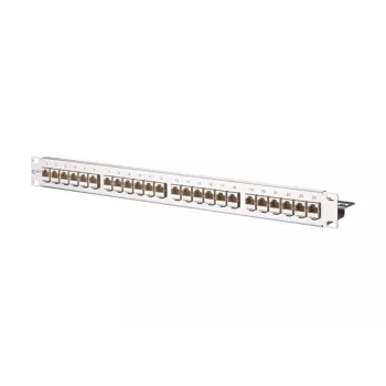 METZ CONNECT E-DAT Modulis 24x8(8) 1HE Patchpanel Cat.6A Nerūsējošais tērauds - 1U - 24 porti (130921-E)