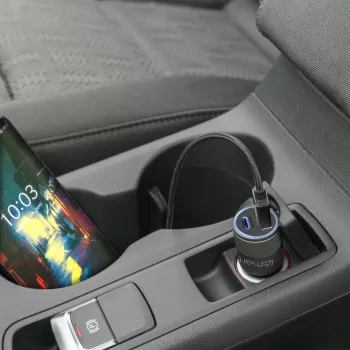 4smarts Rapid+ - Auto barošanas avots - 27 W - 3 A - QC 3.0, PD - 2 izejas (USB, USB-C)