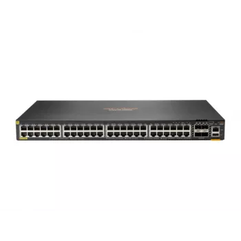 HPE Aruba 6300F slēdzis - L3 pārvaldāms - 48 x 10/100/1000 (PoE+) + 4 x 50 Gigabit Ethernet SFP56 - stiprināms statīvā - PoE+ - TAA atbilstošs
