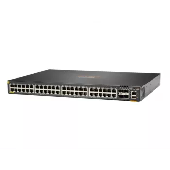 HPE Aruba 6300F slēdzis - L3 pārvaldāms - 48 x 10/100/1000 (PoE+) + 4 x 50 Gigabit Ethernet SFP56 - stiprināms statīvā - PoE+ - TAA atbilstošs