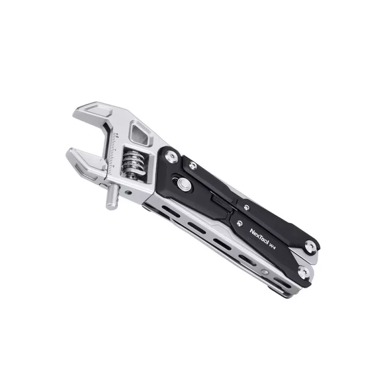 Daudzfunkciju instruments ar regulējamu uzgriežņu atslēgu Nextool NE20362A — alumīnija korpuss, 11 instrumenti, 207 mm izvērstā garumā, 153 mm salocītā garumā, 313 g