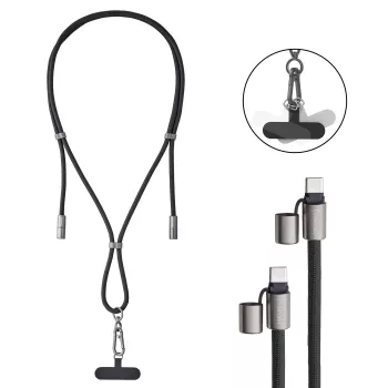 Kabelis USB-C uz USB-C 1,65M/LANYARD Melns 7991000 Intenso