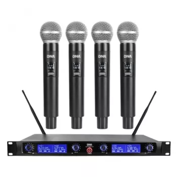 DNA WM4 Vokālsets - komplekts (bezvadu mikrofons, 4x rokas raidītājs, UHF skaņas sistēma)
