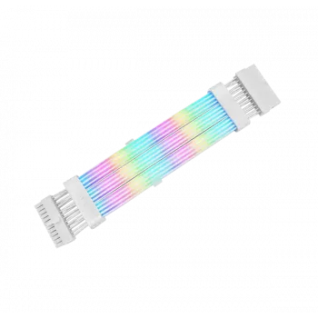 Mod ARGB Snow Cable 24Pin, kabeļu pārvaldība Balts
