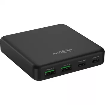 USB lādētājs DC465PD (melns, 65 W, PD, Quick Charge 3.0)