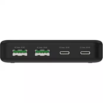 USB lādētājs DC465PD (melns, 65 W, PD, Quick Charge 3.0)