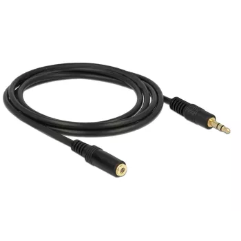 Audio pagarinātājs DeLOCK 83766 2m 3.5mm Melns