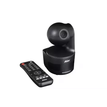 Konferences kamera AVerMedia DL10 — 2 MP Full HD 1920×1080 @60fps, 90° redzes lauks, 3x optiskais / 2x digitālais tālummaiņa, Melna, Statīva stiprinājums
