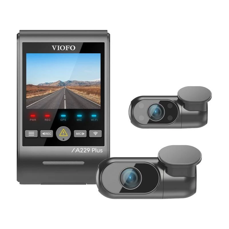 Auto reģistrators VIOFO A229 PLUS 3CH 2K + 1080p WiFi GPS