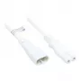Pagarinātājs Euro C8 spraudnis (taisns) uz C7/Euro 8 ligzdu (taisns), balts, 0,75 mm², 2 m, Good Connections® (P0870-W020)