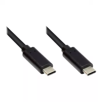 USB 3.1 (Gen.1) uzlādes un datu kabelis, USB-C™ spraudnis abpusējs, CU, melns, 1m, Good Connections® (GC-M0113)