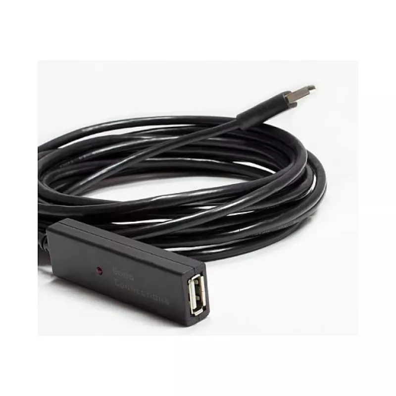 Good Connections GC-M0132 USB 2.0 pagarinātājkabelis 10 m, USB A vīriešu - USB A sieviešu, 480 Mbit/s, melns
